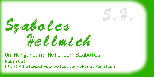 szabolcs hellmich business card